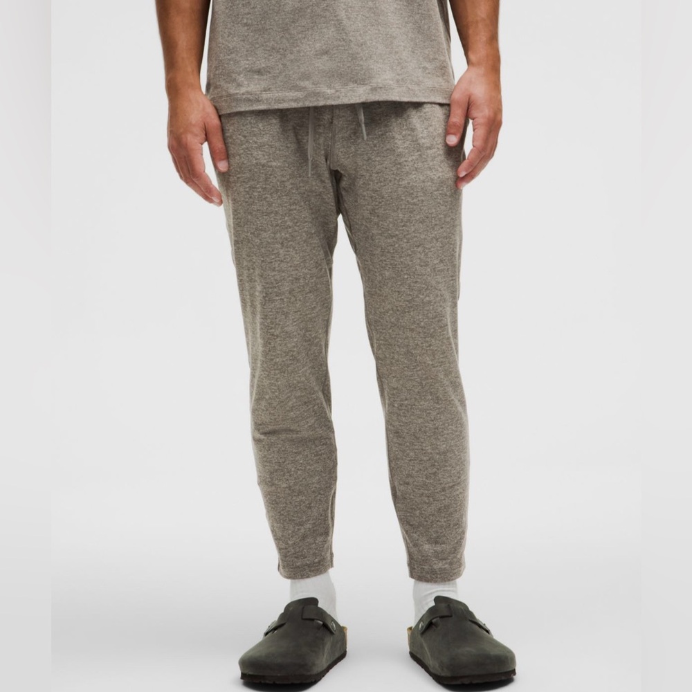 Lululemon Soft Jersey Tapered Pant Regular Heathered Brown Size Large